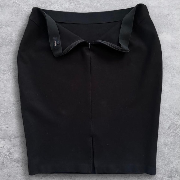 Quince Ultra-Stretch Ponte Pencil Skirt Black High Waist Midi Size L - Picture 6 of 7